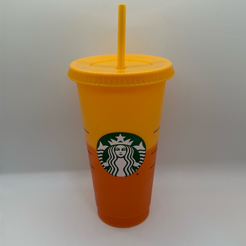 Starbucks Summer 2020 Color Changing Cold Cup Yellow 24oz